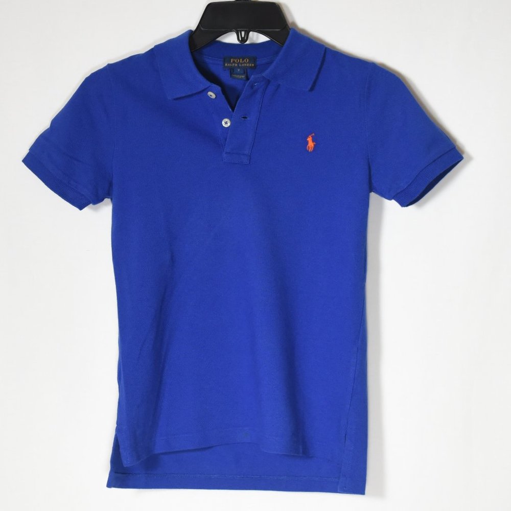 Ralph Lauren Boys Royal Blue Polo. Size 7.
